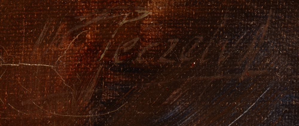 Antal Anton Peczely — Signature of the artist, bottom right