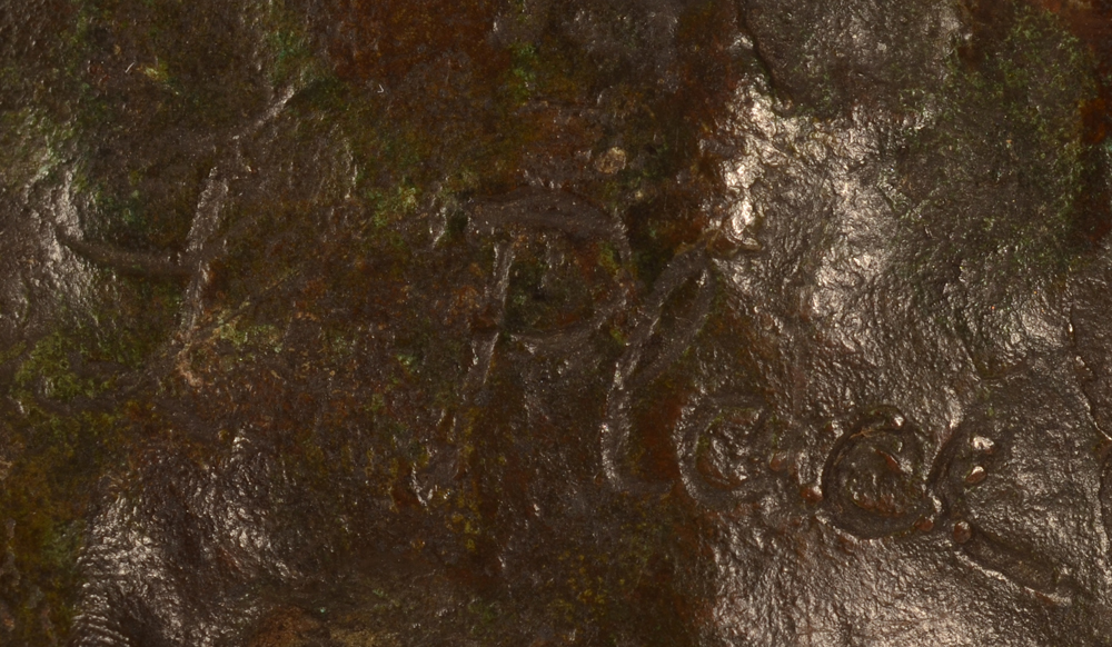 L. Place — Signature of the artist at the side of the base