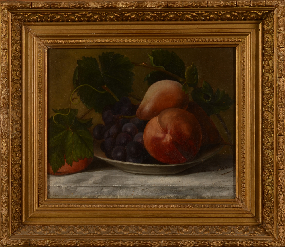 Léontine Plettinck — The painting in its slightly damaged frame