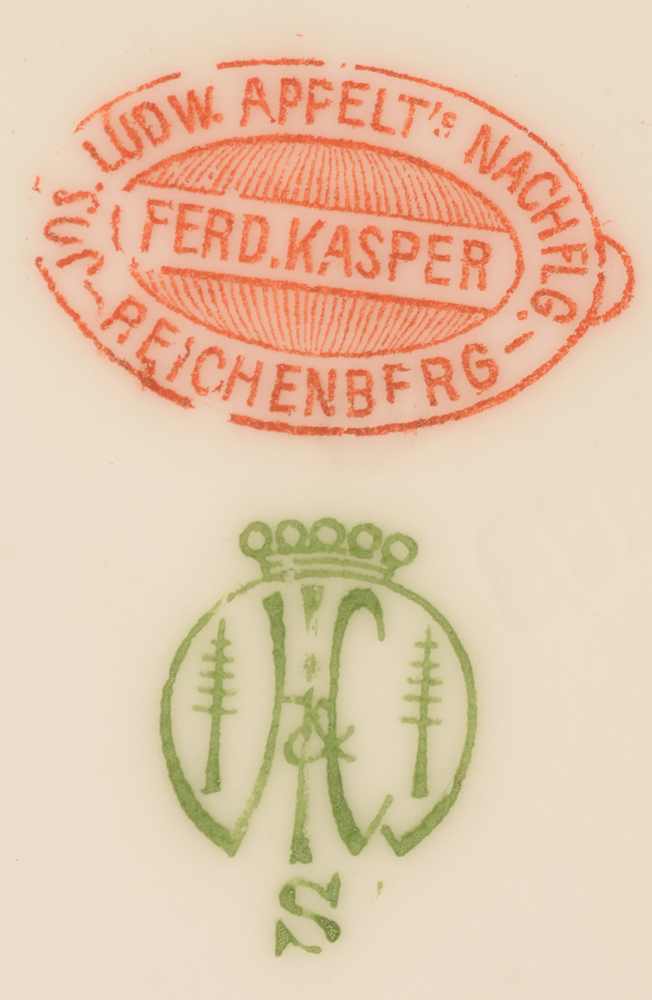 Haas and Czjzek — Markings on the bottom of the pieces