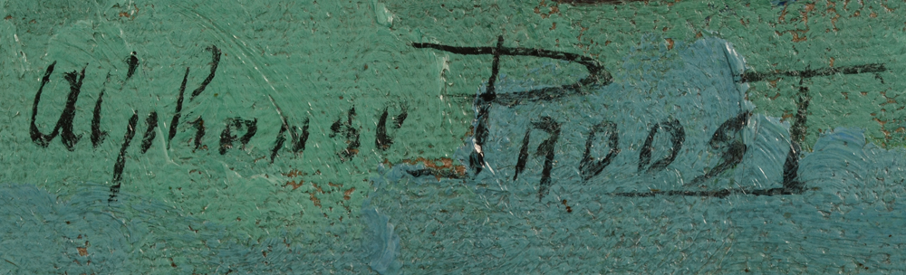 Alfons Proost — Signature of the artist, bottom right