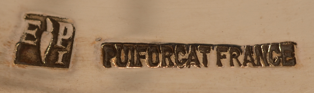 Puiforcat Paris — Marks near the base rim