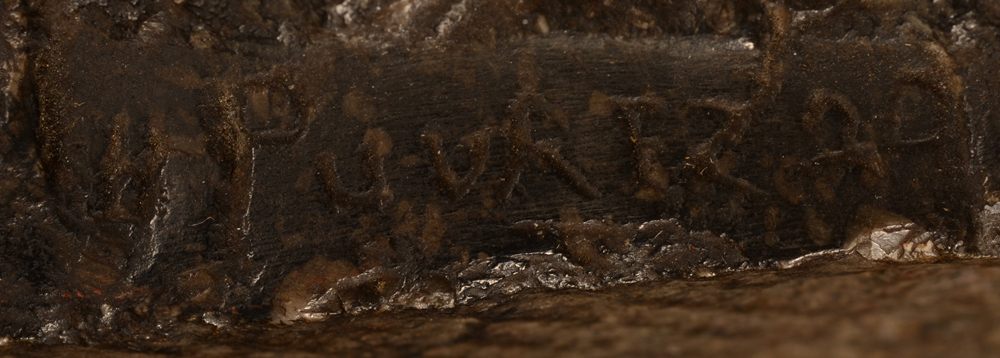 Henri Puvrez Mask 1920 — Signature and date