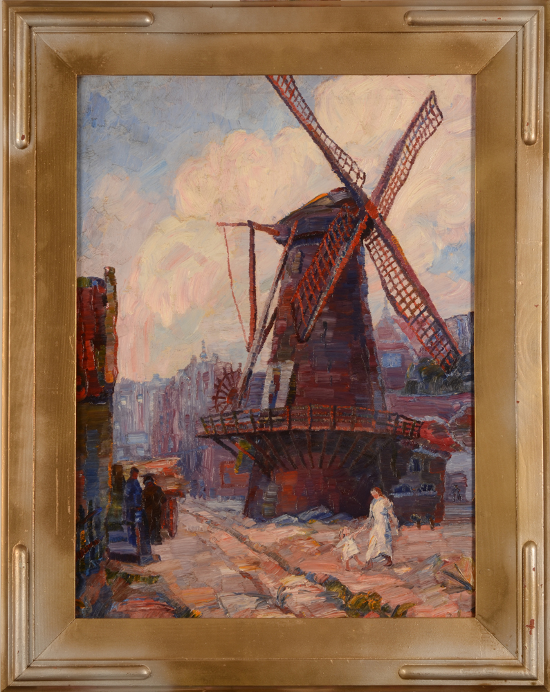 François Pycke — the painting in its art deco frame