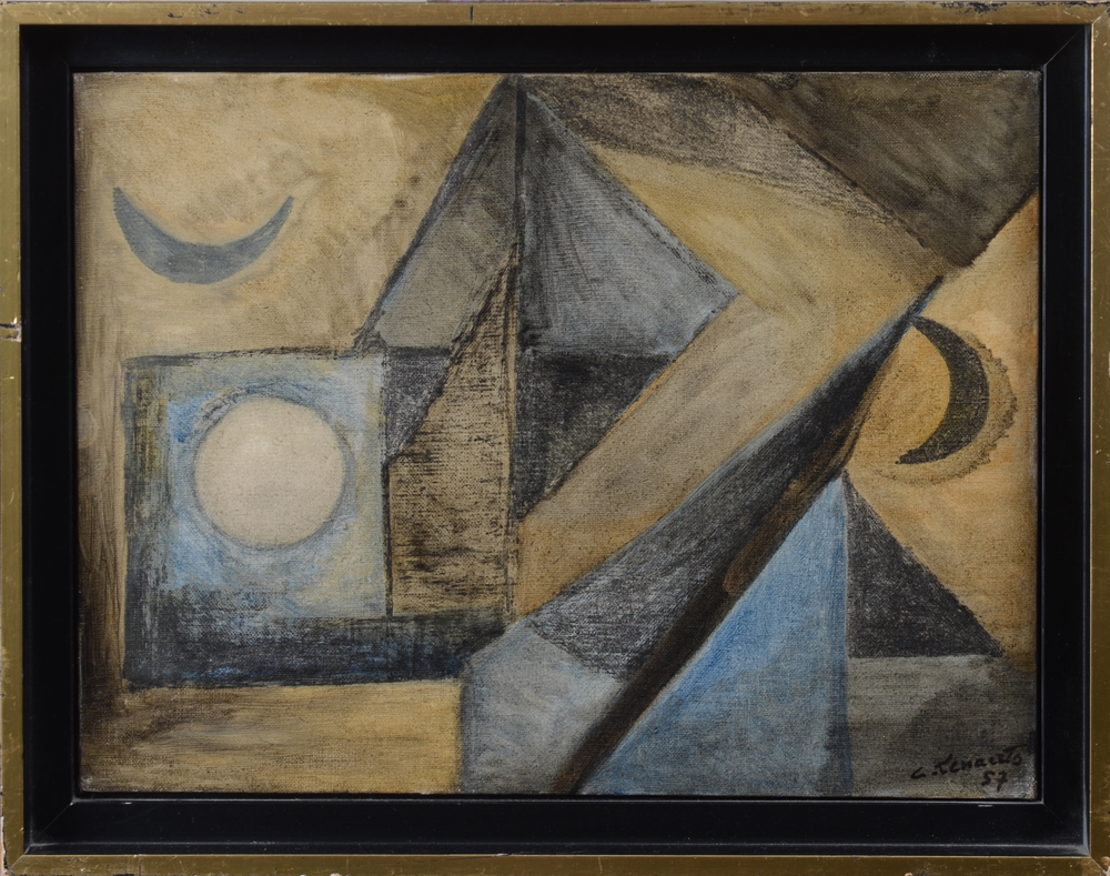 Carlos Lenaerts — the painting in its modern but slightly damaged frame