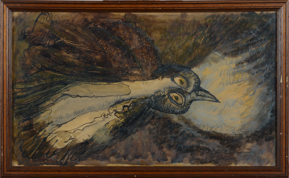 Frits Vertongen — Rare aquarelle sur papier, signée par l'artiste et datée 1982