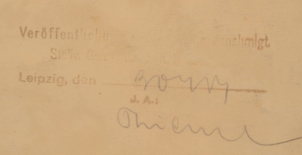 A. Reich — Detail of one of the stamps at the back