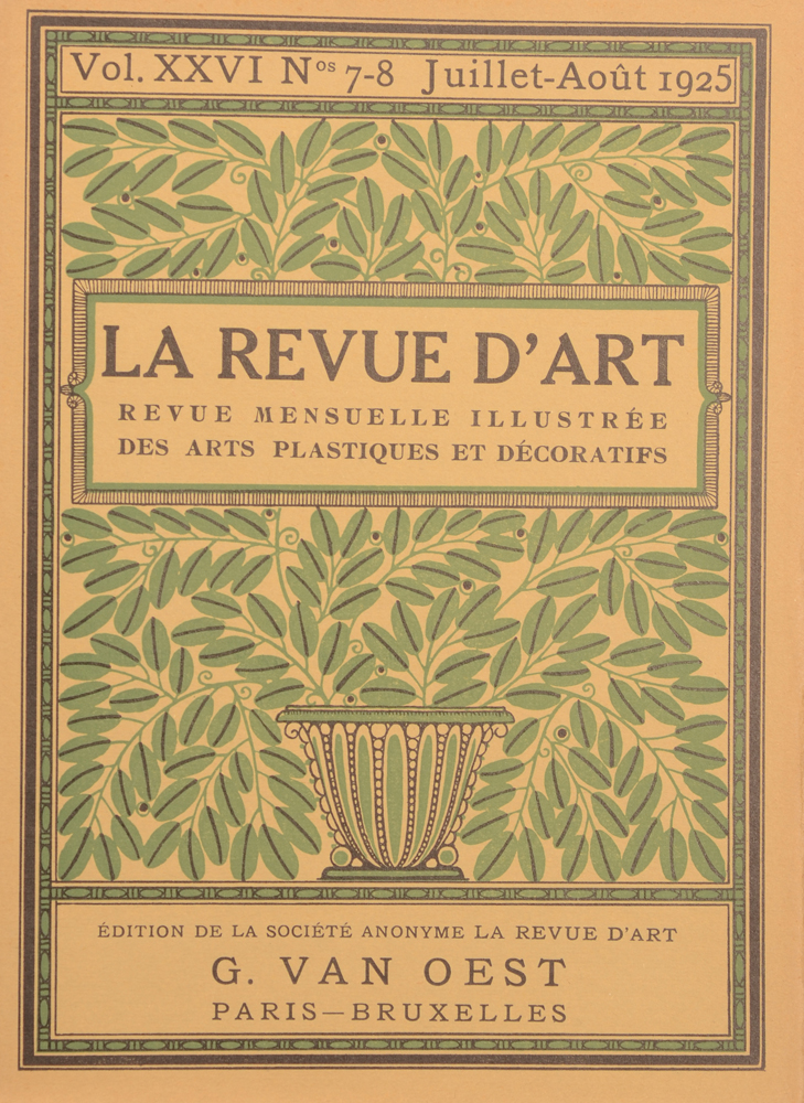 La Revue d'Art 1925 — July cover