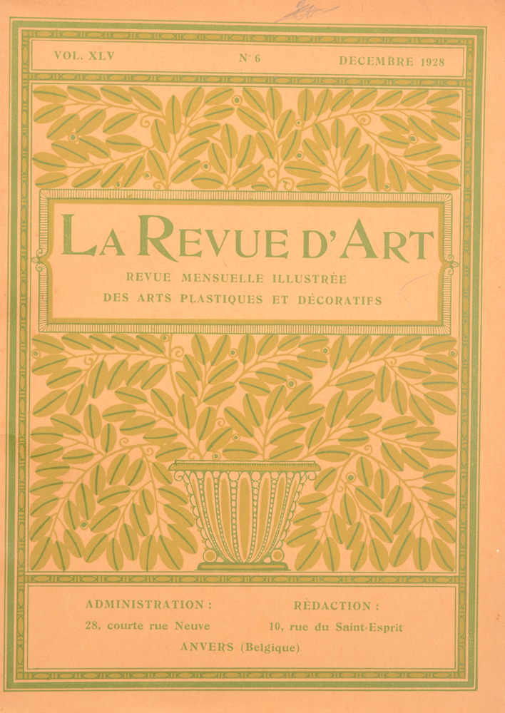 Revue d'Art 1928 — December issue