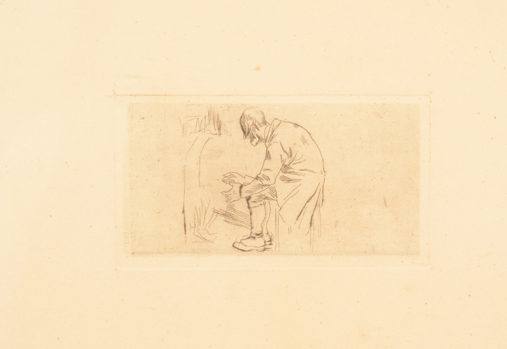Felicien Rops — coin du Feu, rare découpure tirée à quelques épreuves selon Exteens