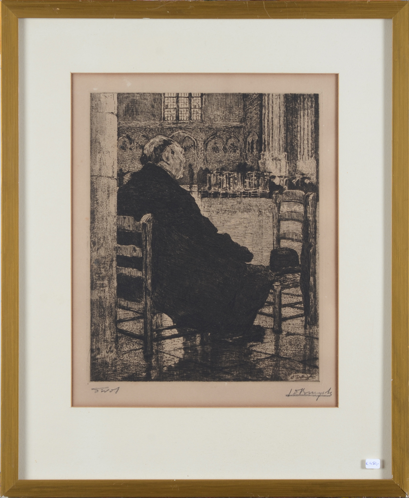 Jules De Bruycker — the etching in its frame