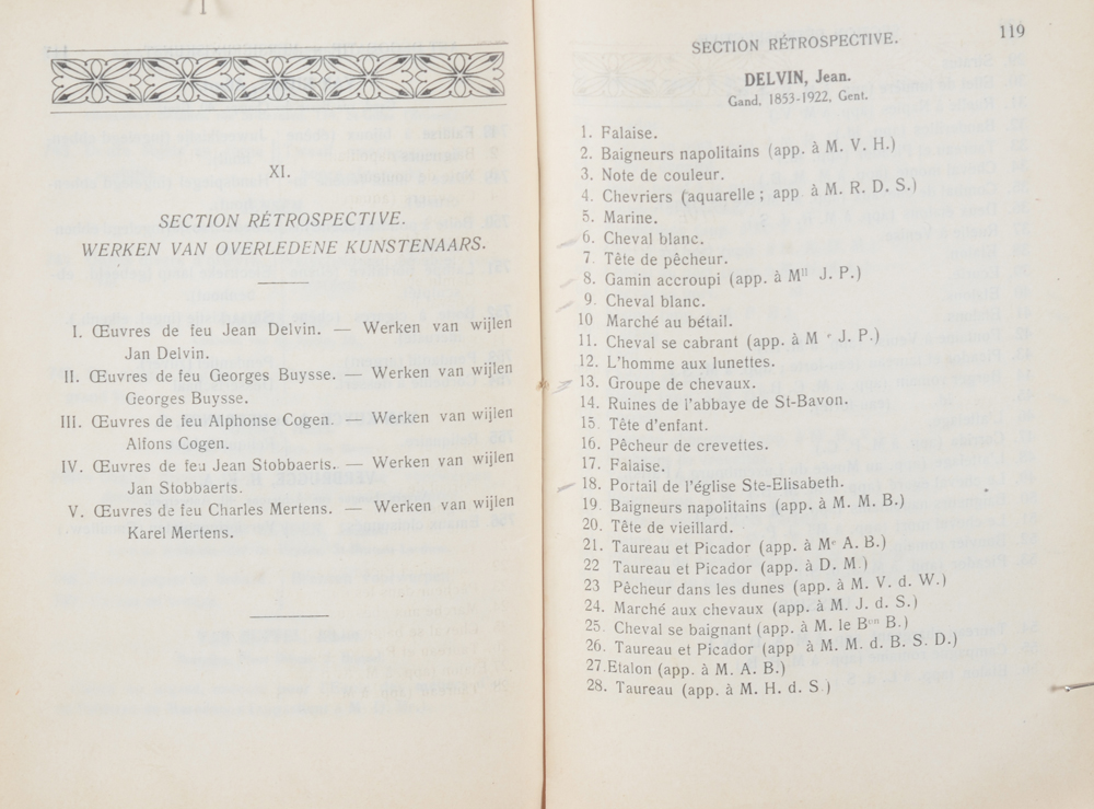 Ville de Gand - Catalogue 42e Exposition Salon de 1922 — Retrospective exhibition on Jean Delvin