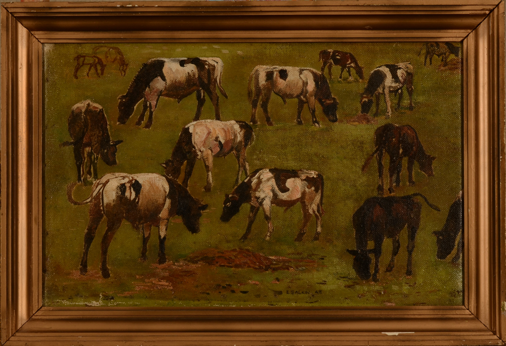 Emile Salkin Cattle Grazing — Dans son cadre (pas parfait)