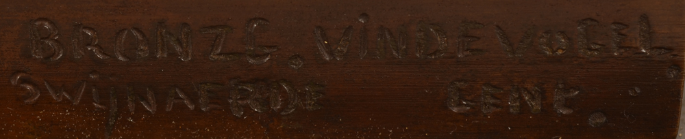 Leon Sarteel — Early foudry mark of Vindevogel, with mention of 'Swijnaerde'