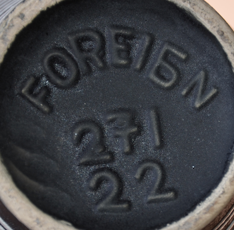 Scheurich — Marks on the bottom of the vase with handle, designed in 1959.