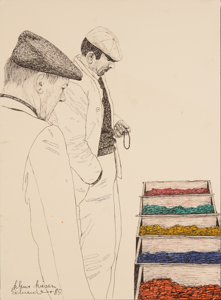 Jurgen Schneider — Een originele tekening uit 1985