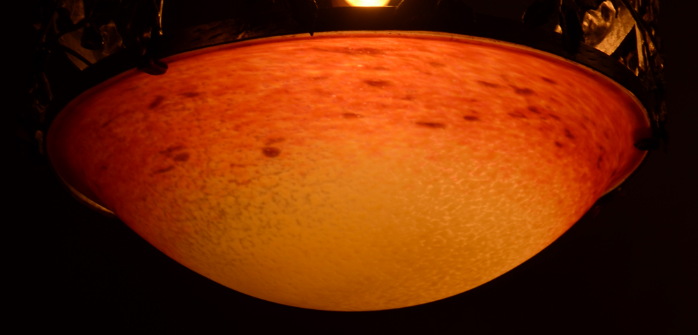 Schneider ceiling light — Schneider ceiling light, colour when lit.