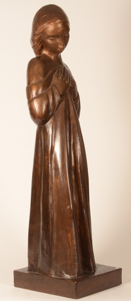 Unknown sculptor — Side view of the patinated plaster sculpture