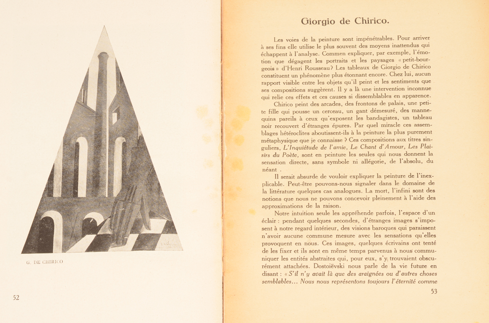Sélection — Article on De Chirico
