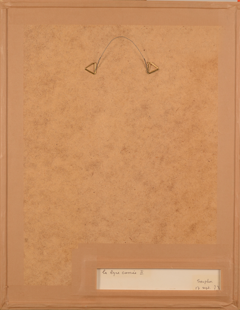 Michel Seuphor — <p>Back of the work</p>