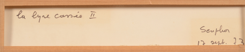 Michel Seuphor — <p>Title, signature of the artist and date at the back of the drawing</p>
