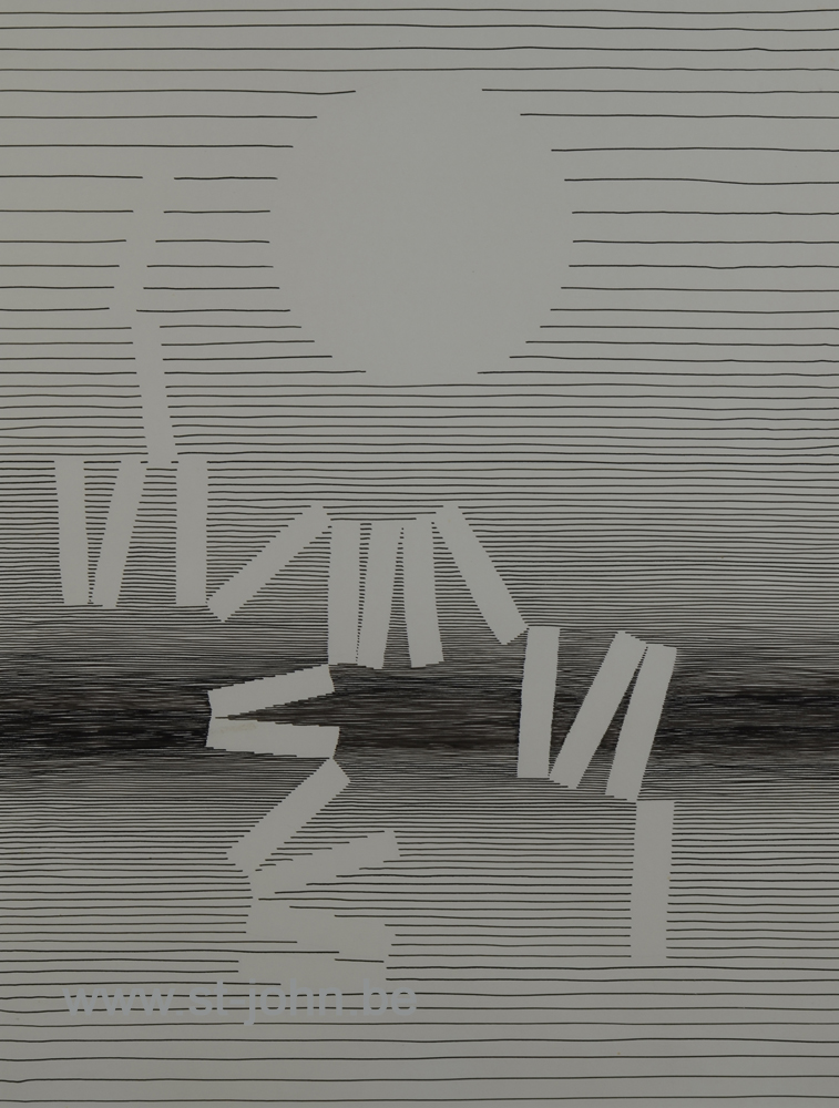 Prelude, 1971 (original drawing). — <p>
	Prelude, chinese ink on paper, signed, dated the 7th of February 1971 and titled at the back, 67 x 51 cm, cat. raisonne 1971-15. Exhibited at the Museum DHondt-Dhaenens in 1984.</p>