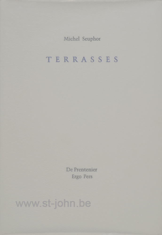 Terrasses, 1998 (book). — <p>Terrasses, Seuphors last major bibliophile book, edited and printed by Ergo Press private press, with etchings signed by Seuphor, this copy numbered 10/50.</p>