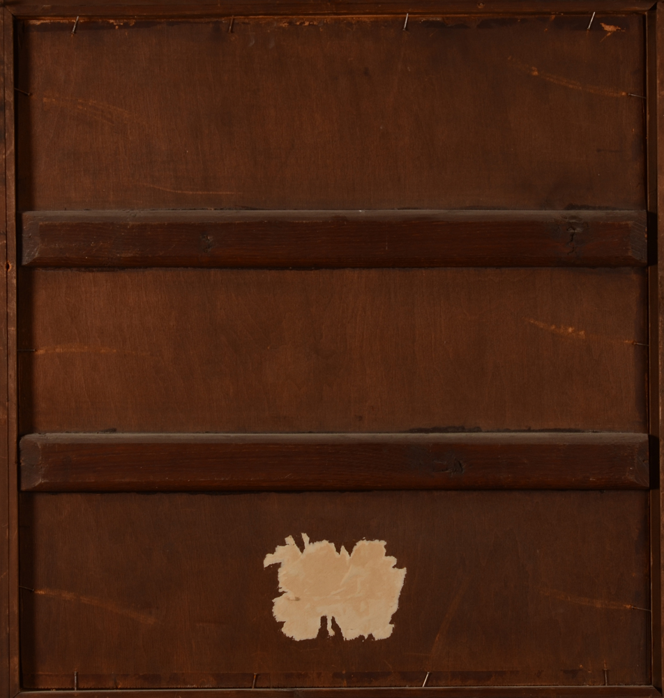 Maurice Sijs — Back of the painting, oil on canvas laid down on board