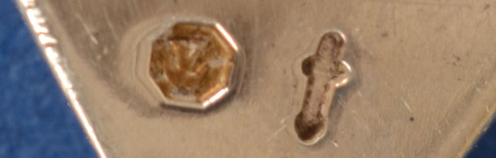 NV Zilverfabriek Voorschoten — Makers mark and alloy mark on each of the pieces