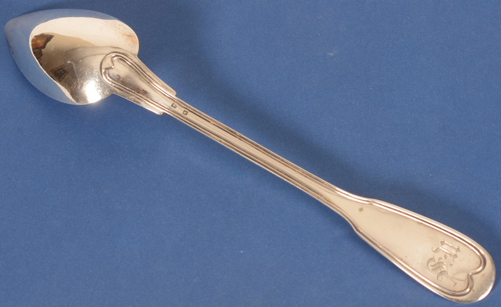 Emile Adolphe Bonnevie — Back of the spoon , with owners cipher
