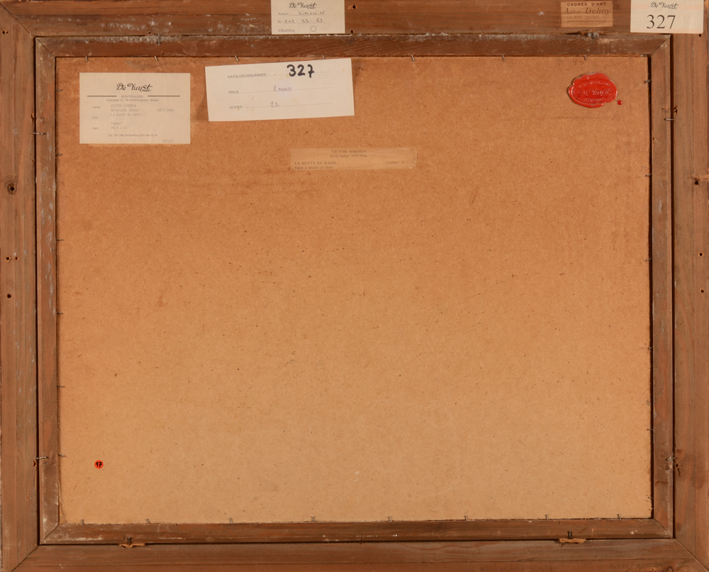 Victor Simonin — Back of the painting