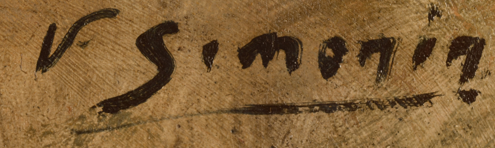 Victor Simonin — Signature of the artist, top right