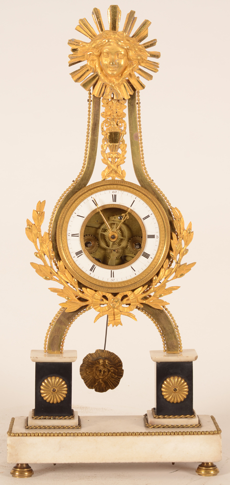 Skeleton Clock — Pendule squelette en style empire, en etat de marche.