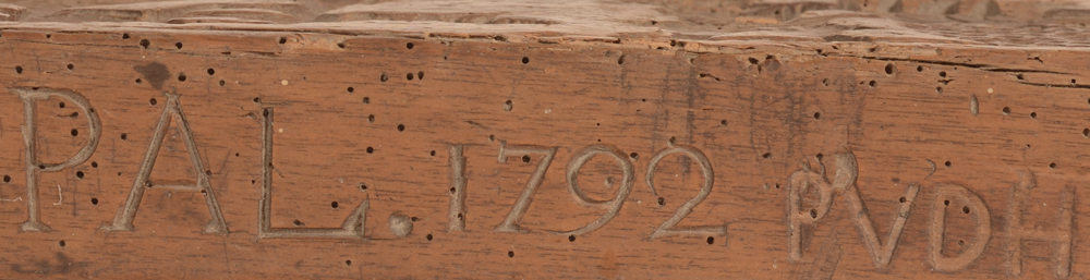 Speculoos mould — Inititals of previous owners and date on the side