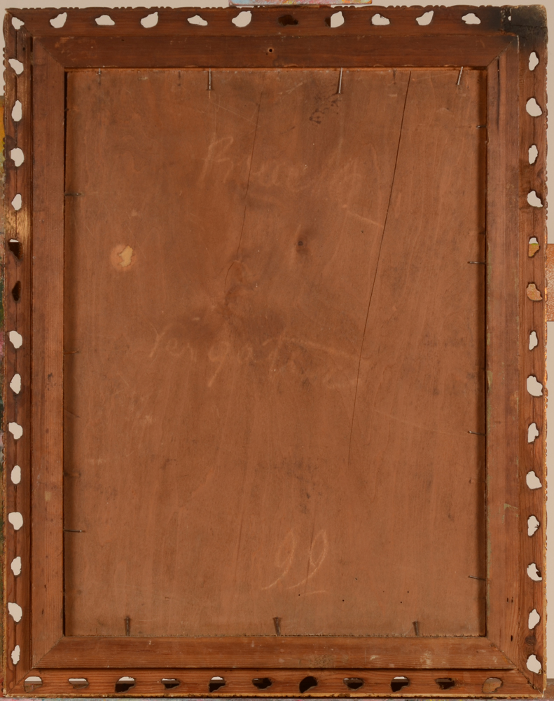 Saint Bernard Dog — Back of the painting