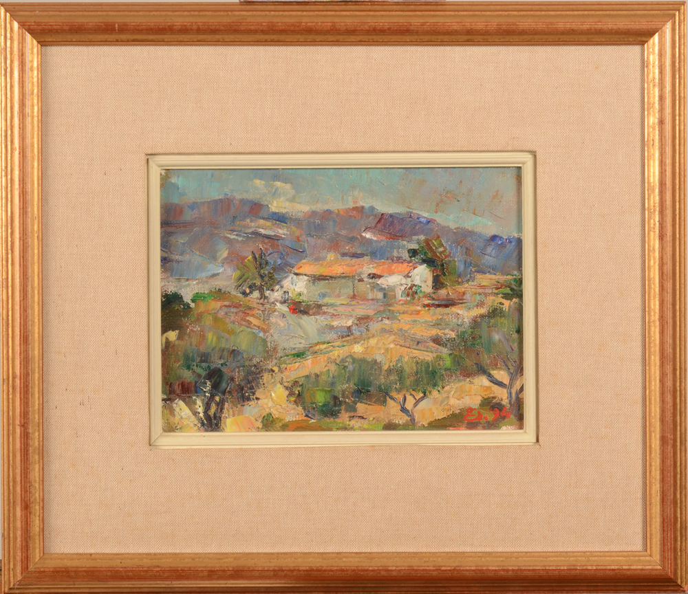 Georges Steel — The painting in its original frame