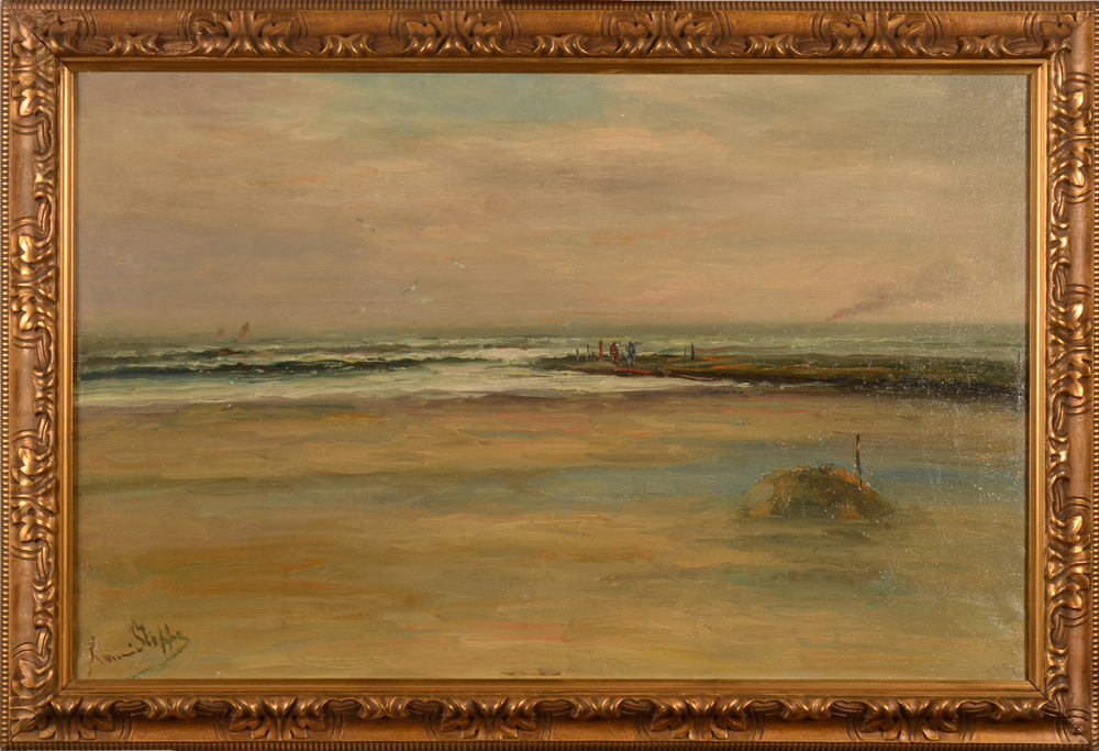 Romain Steppe — the painting in its original frame