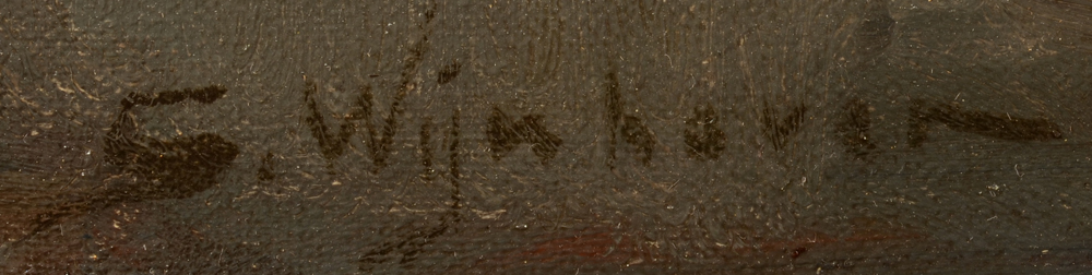 Steven Hendrik Wijnhoven view of a Dutch port — Signature
