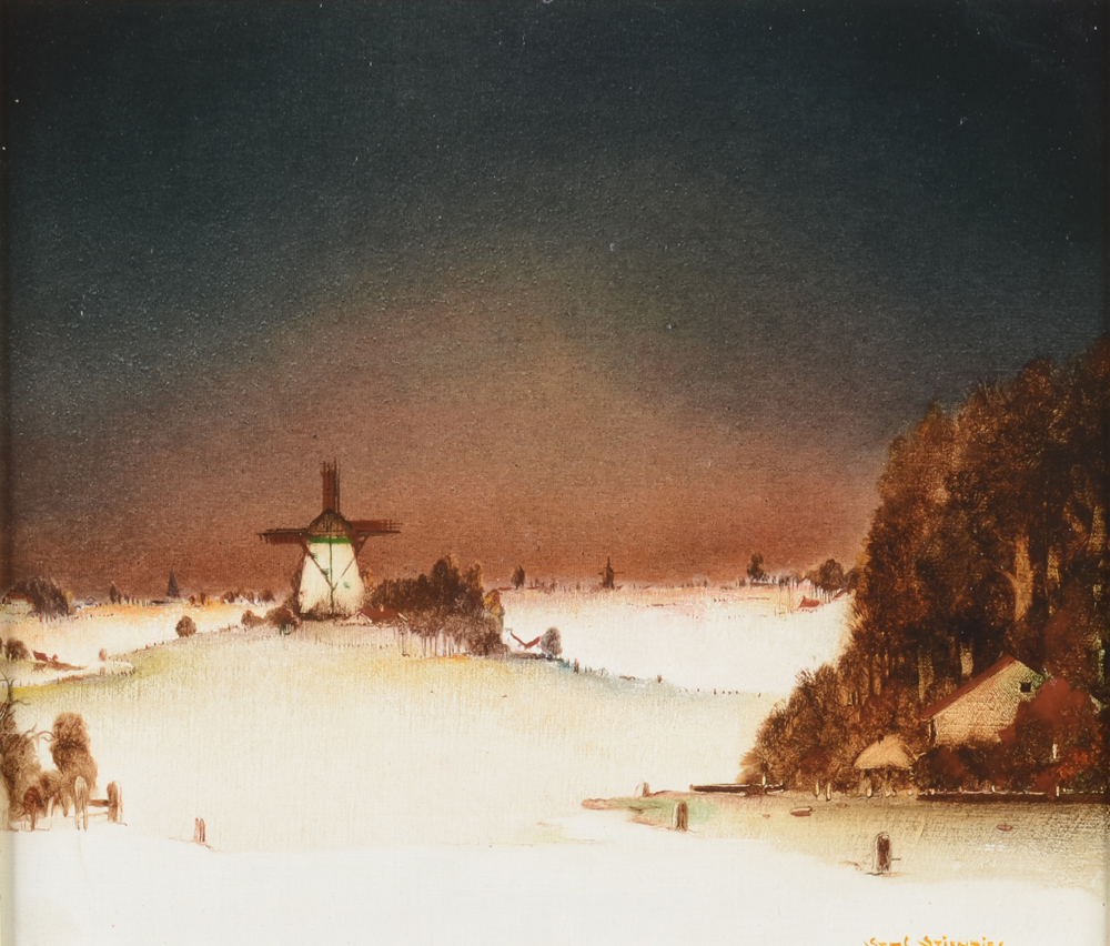 Staf Stientjes — A good and early landscape of this artist, pupil and friend of Valerius De Saedeleer.