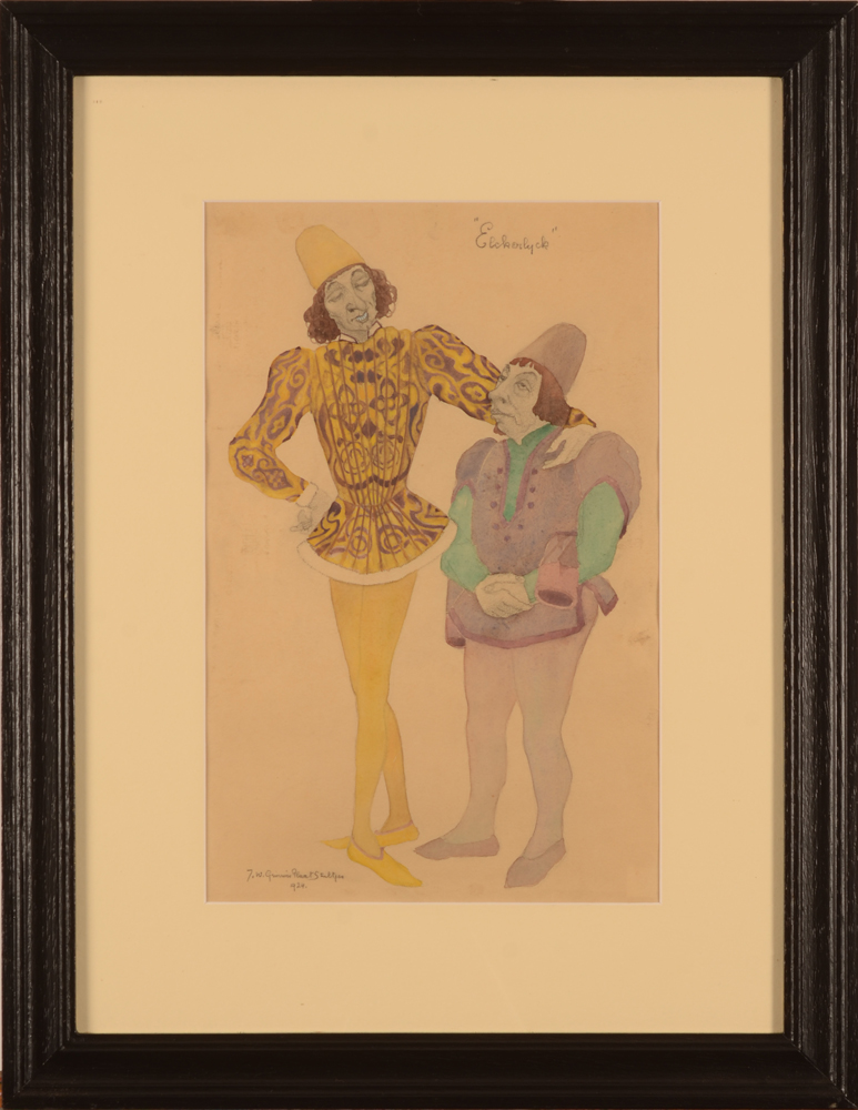Jan Willem Grinwis Plaat Stultjes — The drawing in its frame