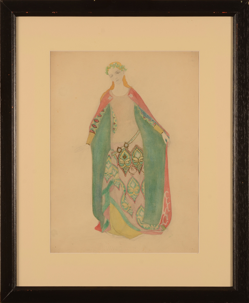 Jan Willem Grinwis Plaat Stultjes — the watercolour in its frame