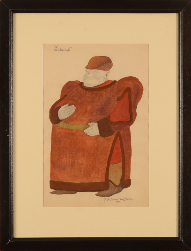 Jan Willem Grinwis Plaat Stultjes — the drawing in its frame