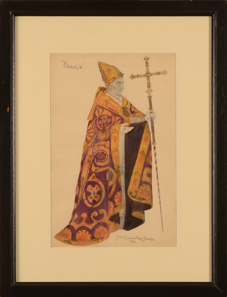 Jan Willem Grinwis Plaat Stultjes — The design in its frame