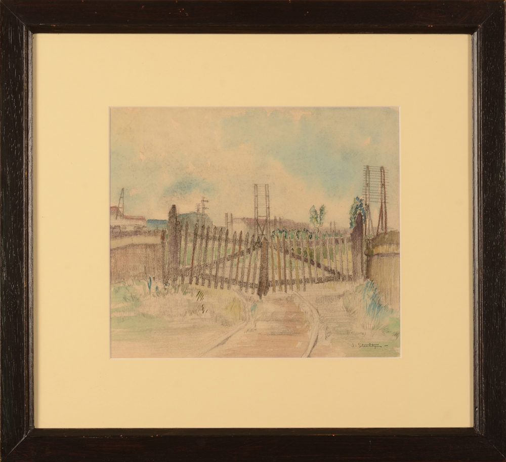 Jan Willem Grinwis Plaat Stultjes — the drawing in its frame
