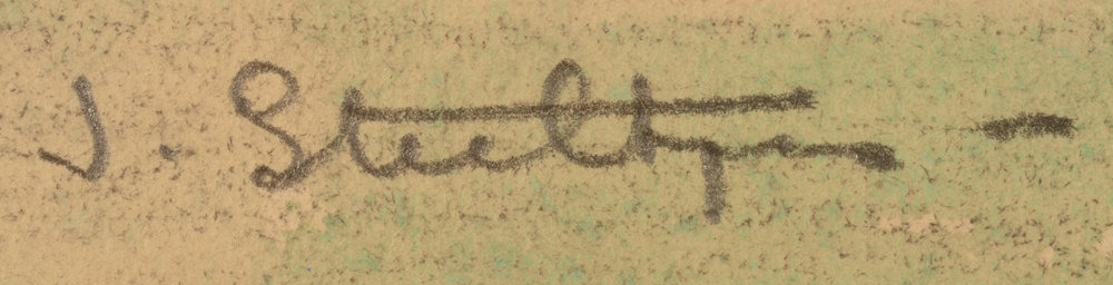 Jan Willem Grinwis Plaat Stultjes — Signature of the artist bottom right