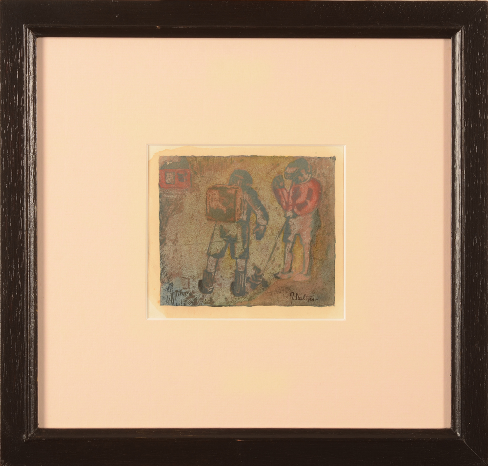Jan Willem Grinwis Plaat Stultjes — The print in its frame