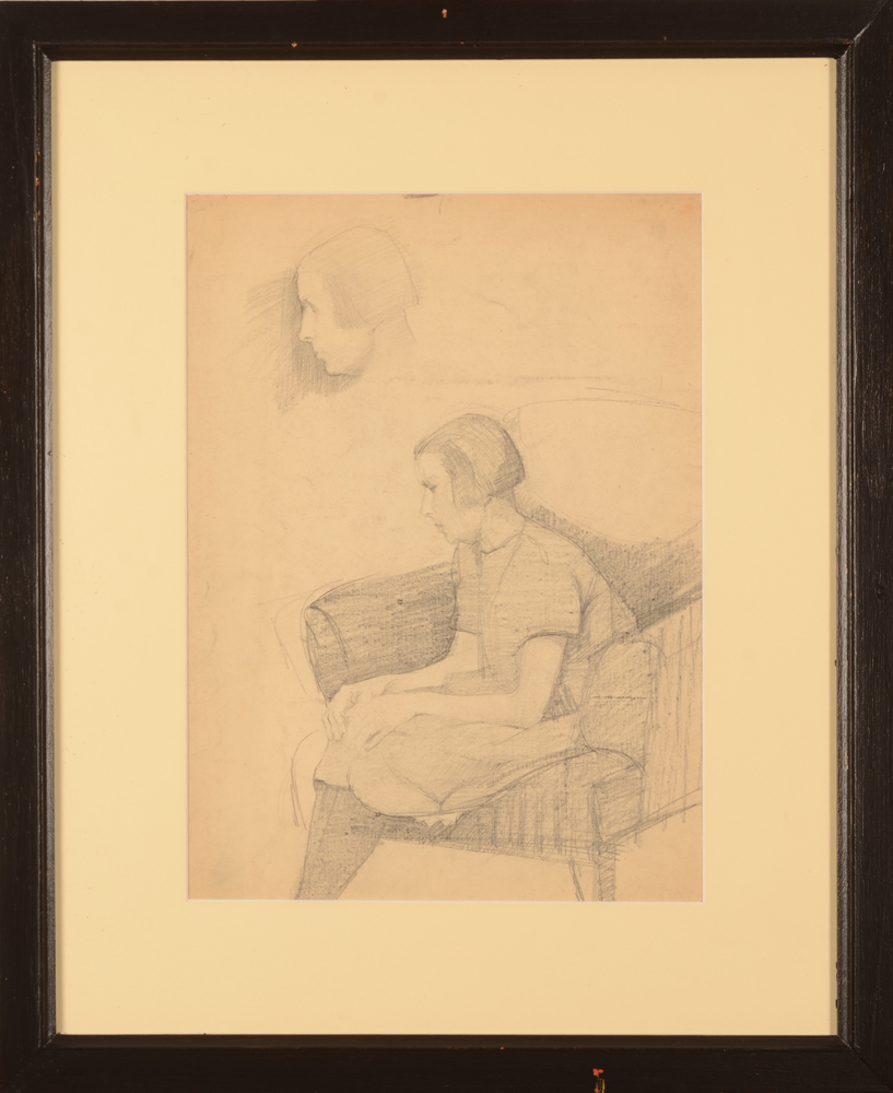 Jan Willem Grinwis Plaat Stultjes — The drawing in its frame