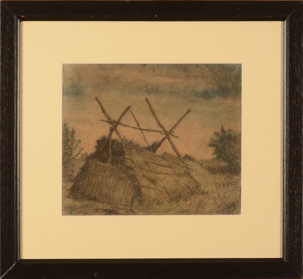 Jan Willem Grinwis Plaat Stultjes — The drawing in its frame