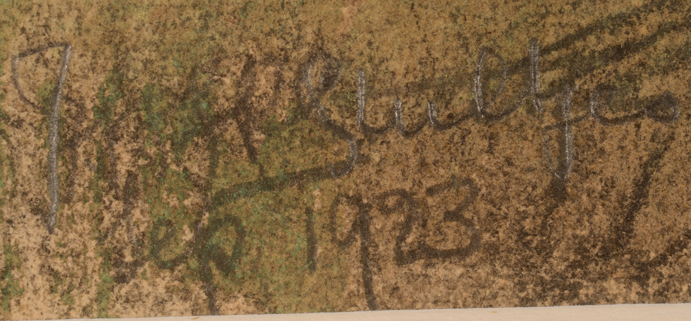 Jan Willem Grinwis Plaat Stultjes — Signature of the artist and date, bottom left