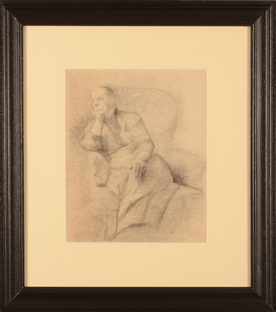 Jan Willem Grinwis Plaat Stultjes — Drawing in its frame